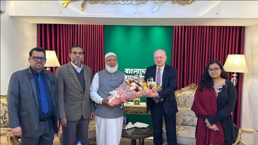 আমীরে জামায়াতের সঙ্গে ঢাকাস্থ জার্মান রাষ্ট্রদূতের সৌজন্য সাক্ষাৎ